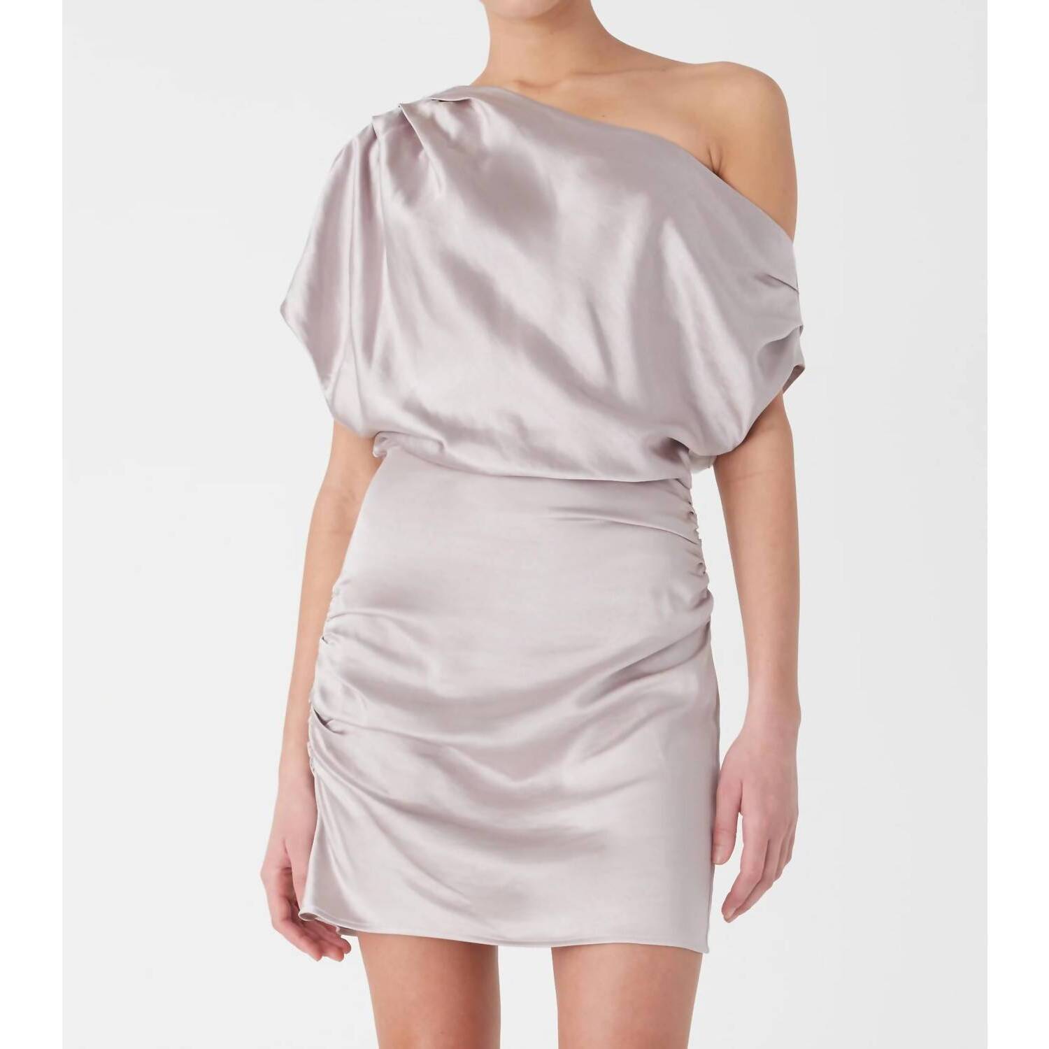 New Misha Rocio Mini Dress In Lunar Silver